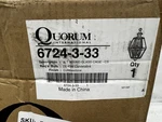 Quorum International 6724-3-3. 3-LIGHT Bound Glass Cage Candelabra. Fixed Price $45.00.