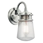 1 Light Aluminum Outdoor Wall Sconce Modern Farmhouse Style With Clear Seeded. Fixed Price $111.95.