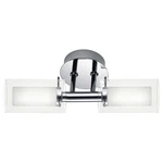 Eglo Palmermo 2-LIGHT Chrome Bathroom Wall Sconce With Frosted Glass Shades. Fixed Price $32.62.