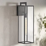 Hinkley Max 25" High Black And Clear Glass Outdoor Wall Light. Fixed Price $449.00.