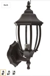 Designers Fountain 2420-BK Wall Lantern, Black. Fixed Price $30.00.
