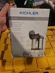 Kichler Barrington 16'' Rustic Black 1-LIGHT Outdoor Wall / Lantern, Crack. Fixed Price $39.69.