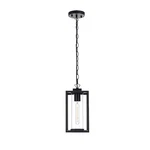 Elegant Lighting Memphis Outdoor Pendant, Black/clear - OD310H13BK. Fixed Price $106.00.