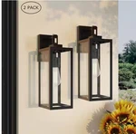 Hukoro Bonanza 1-LIGHT Matte Black Outdoor Wall Lantern Dusk To Dawn (2-PACK). Fixed Price $39.99.