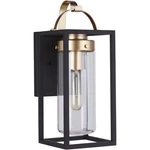 Midnight Satin Brass One Light Outdoor Wall Mount From The Neo Collection. Fixed Price $128.00.
