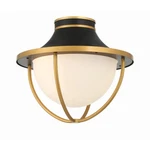 Crystorama Atlas 2 Light Outdoor Semi Flush Mount, Black/gold/white ATL-700-M. Fixed Price $278.00.