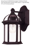 Savoy House Kensington Rustic Bronze Outdoor Wall Lantern, Clear Glass, 1-LIGHT. Fixed Price $40.00.