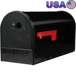 Large Capacity Mailbox High Volume Delivery Post Mount Glossy Black Finish New. Fixed Price $89.56.