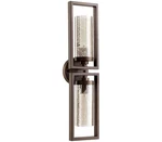 Quorum Julian Glass Wall Sconce Lighting, 2LT, 150 Watts, Oiled Bronze. Fixed Price $157.57.