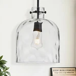 Modern Black Glass Pendant Light 10-INCH Wide Single Dome Fixture, 1-LIG. Fixed Price $216.99.