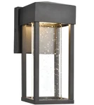 Elk Lighting Led Modern Wall Sconce Matte Black Seeded Glass Outdoor 10"T 45279. Fixed Price $59.00.