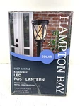 Hampton Bay Ravencrest 120 Lumens Black Outdoor Solar Post Lantern. Fixed Price $46.99.