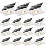 Solar Fence Lights Outdoor Waterproof High Brightness Led Spot 16 Pack, White. Fixed Price $74.82.