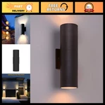 Outdoor Waterproof Wall Light Fixture - Matte Black Up Down Cylinder Design For. Fixed Price $99.99.