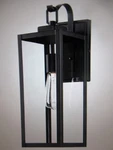 Pia Ricco 1-LIGHT Matte Black Not Solar Outdoor Wall Lantern Sconce With Glass. Fixed Price $25.60.