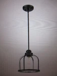 Z-lite 1-LIGHT Matte Black Pendant With Clear Seedy Glass. Fixed Price $116.96.
