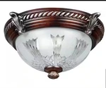 Hampton Bay Bercello Estates 15 In. 2-LIGHT Volterra Bronze Flush Mount. Fixed Price $92.69.