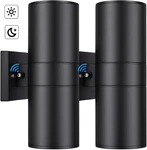 Dusk To Dawn Modern Outdoor Wall Light, Waterproof Black Sconces, 2-PACK. Fixed Price $93.99.