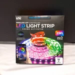 Tech Ave. 25 Ft. Sound Reactive Color Flow Indoor Led Rgb+ic Smart Light Strip. Fixed Price $18.99.