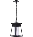Textured Black One Light Outdoor Pendant From The Becca Collection. Fixed Price $190.00.