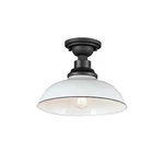 White Black One Light Outdoor Ceiling Mount From The Granville Collection. Fixed Price $88.00.