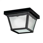 Kichler 365BK Flush Mount Outdoor Ceiling Light - Textured Clear Glass Black. Fixed Price $18.00.