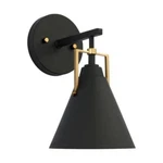 Home Decorators Insdale Matte Black Modern Vanity Light W/ Satin Brass Accents. Fixed Price $29.99.