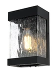Outdoor Wall Sconce Fixture Seedy Glass Black Porch Walkway Lighting 10". Fixed Price $108.02.