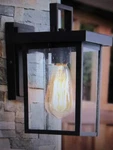 Lnc Matte Black Outdoor Wall 1-LIGHT Lantern Sconce. Fixed Price $33.96.
