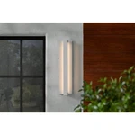 Home Decorators Archer 24 In. White Led Outdoor Wall Light Fixture. Fixed Price $44.99.