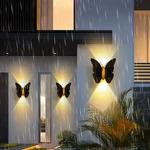 Solar Butterfly Wall Light Outdoor Led Up Down Waterproof Garden Porch Lamp. Fixed Price $29.99.