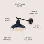 Jonathan Wallace Outdoor Light Farmhouse Navy/black Iron Victorian - New!. Fixed Price $42.95.