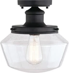 Vaxcel Lighting T0546 Collins 10"W Semi-flush Ceiling Black. Fixed Price $149.99.