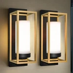 Alvime Modern Gold Outdoor Wall Light Fixtures, 2 Pack Exterior Waterproof Wa.... Fixed Price $110.10.