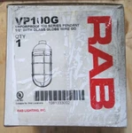 Rab 1/2" Vaporproof Pendant W/ Glass Globe Wire VP100G. Fixed Price $34.99.
