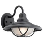 Kichler Harvest Ridge Outdr Wall 1LT 15X12.5", Blk, Clr Rib/sndblst - 49693BKT. Fixed Price $399.99.