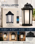 Sunset Lighting Led Outdoor Wall Lantern Photocell Black F9937-31-2-4K. Fixed Price $12.99.