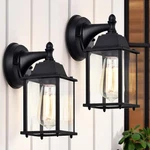 Outdoor Porch Lights Black Wall Fixtures 2 Pack. Fixed Price $49.99.