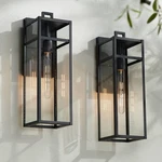 Lucas 18 3/4" High Sand Black Outdoor Wall Light Set Of 2. Fixed Price $349.99.
