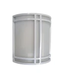 White With Acrylic Lense Wall Sconce 11.5" X 10.75" New. Fixed Price $13.98.