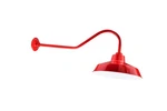 14" Classic Steel Shade 32" Gooseneck Barn Light Length-cuttable-gloss Red. Fixed Price $69.00.