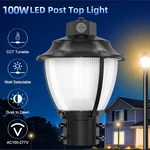 100 Watt Led Post Top Light With Photocell Commercial Street Garden Pole Fixture. Fixed Price $125.33.