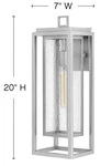Hinkley Lighting Republic 20" Outdoor Wall, Nickel/clear 1005SI-LL. Fixed Price $235.00.