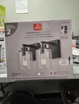 Globe Rechargeable Glass Wall Sconce 2PK Black Wireless Removable Battery. Fixed Price $31.99.