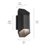 Kichler Estella 1 Outdoor Wall Light, Small, Black - 49607BKLED. Fixed Price $354.99.