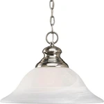 Bedford 1-LIGHT Brushed Nickel Pendant With Alabaster Glass By Progress L.. Fixed Price $54.89.