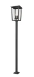 Seoul 4-LIGHT Outdoor Post Mounted Fixture In Black. Fixed Price $2034.00.
