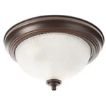 Hampton Bay 2-LIGHT Oil-rubbed Bronze Flushmount Frosted Swirl Fixture New. Fixed Price $39.93.
