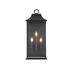 Elegant Lighting Shepard 3LT 10" Outdoor Wall Sconce, Black/clear - OD503W25BK. Fixed Price $174.00.