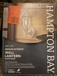Hampton Bay Medium Exterior White Wall Lantern 240 339. Fixed Price $25.00.